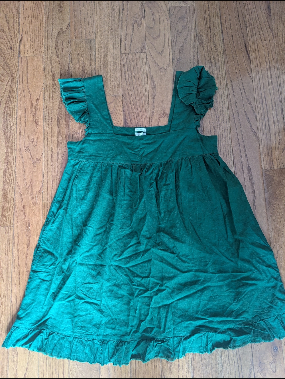 Women's Aerie Emerald Green Ruffle Strap Casual Dress